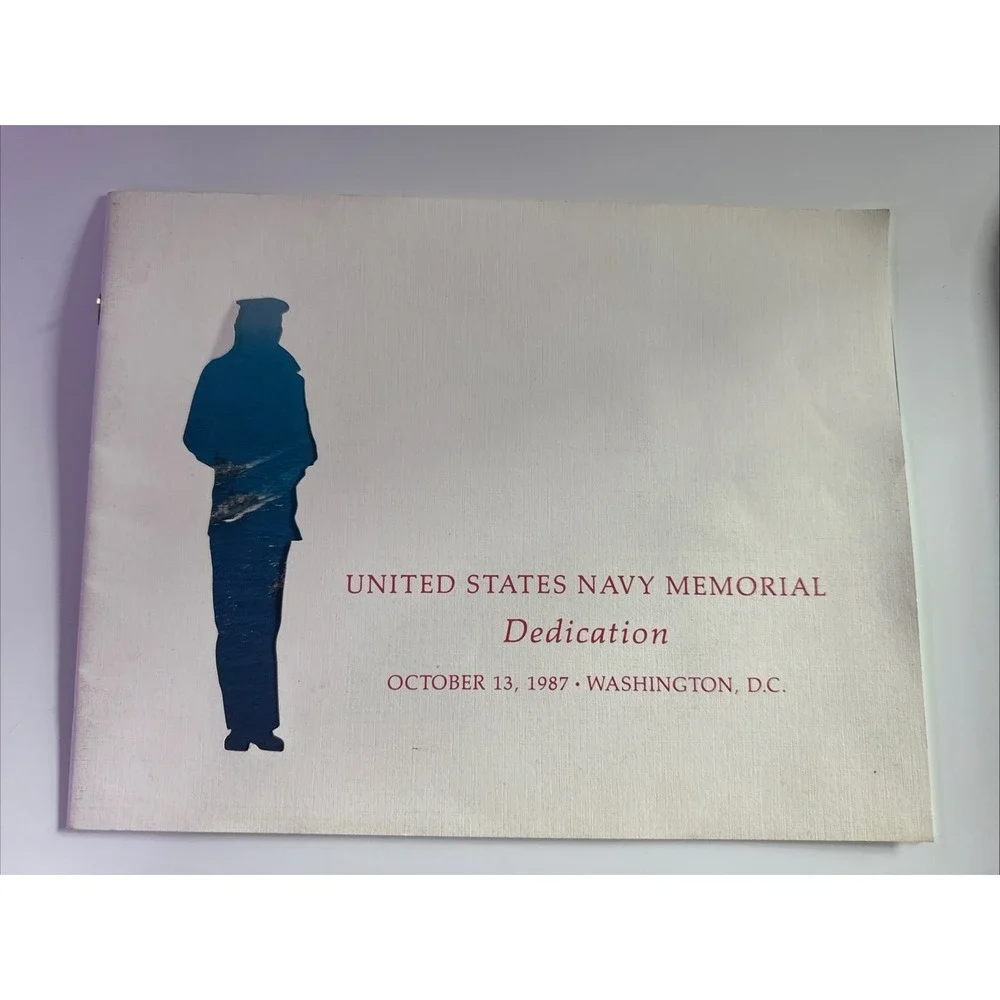 Vintage US Navy Memorial Dedication Washington D.C. Booklet Oct 13 1987 Military